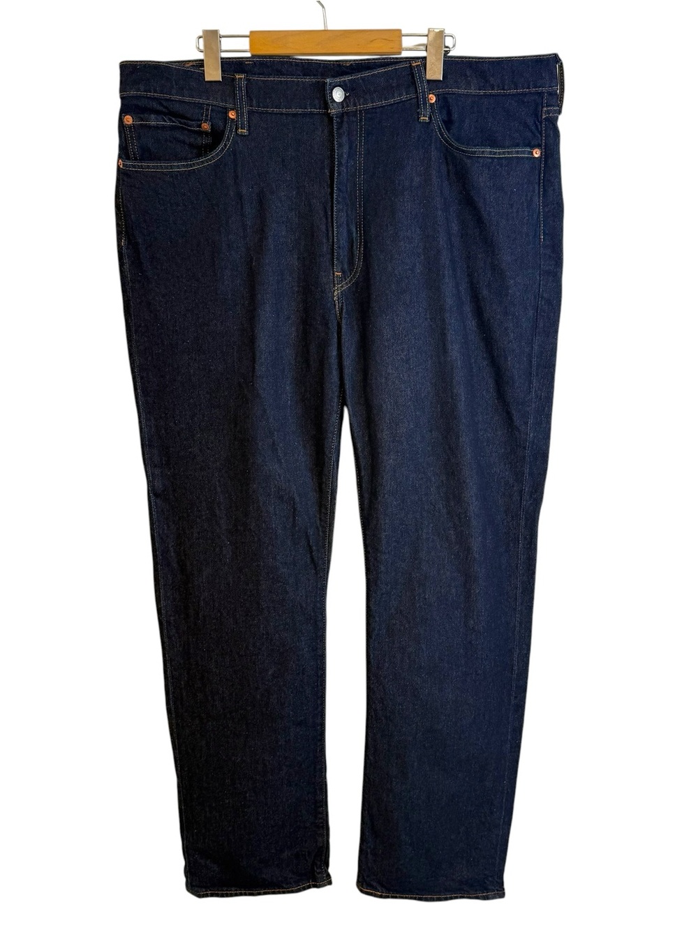 Levi’s 514 Straight Fit Jeans Dark Wash Blue Denim Mens 40x32